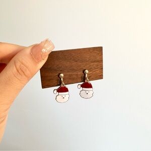 【CLIP ON】Christmas Santa Cute Girls Clip-on Screw Back Earrings